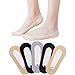 Likimar 5 Pairs No Show Socks Women Low Cut Boat Liner Sock for Flats Womens Thin Non Slip Invisible Footies Socks Nylon