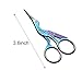 2 Pack Stork Scissors Embroidery Scissors Sewing Scissors Brow Shaping Scissors Small for Crafting, Art Work, Threading, Needlework, Stainless Steel, 3.6 Inch (Colorful)