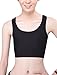 Aivtalk Breathable Super Flat Les Lesbian Tomboy Compression Chest Binders 3 Rows Clasp XL Black