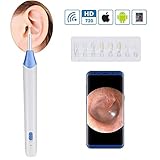 CSHope Ear Endoscope, WiFi Otoscope, Wireless Ear Endoscope with 1.3MP, Anti-Scald HD Visual Inspection Earwax Cleaning Borescope, 6 LED Lights, Suitable for Android, iOS, Tablet- (Not for Computer)