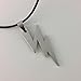 Dastan Stainless Steel Necklace Zeus Flash Lightning Bolt Pendant on Leather Cord-The Flash