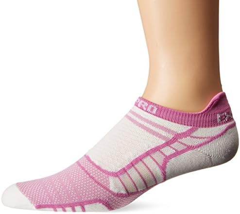 thorlos Women's Experia ProLite Thin Padded No Show Tab Running Socks, Orchid, S