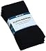 Excellent Deals Cloth Napkins (12 Pack, Black), 18 x 18 inches Fabric Napkins, Poly-Cotton Dinner Napkins - Durable Restaurants Napkins - Easy Clean Washable Banquets Napkins.
