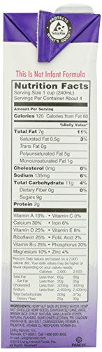 Living Harvest, Vanilla Hempmilk, 32 oz - Thumbnail 3
