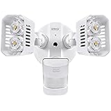 SANSI LED Security Lights, 18W (150Watt Incandescent Equiv.) Motion Sensor Lights, 1800lm 5000K Daylight Waterproof Outdoor Floodlights with Adjustable Dual-head, White
