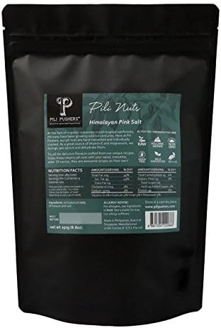 Activated Himalayan Pink Salt Pili Nuts 250g (Wild-foraged, Volcanic-grown, Keto, Paleo)
