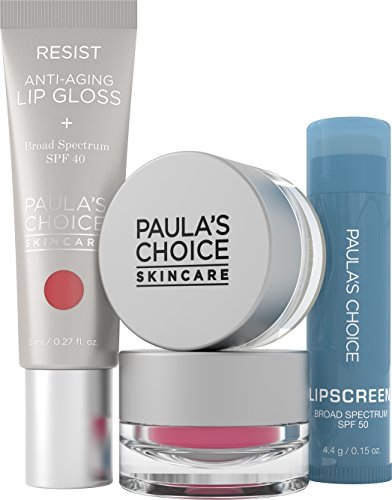 Paula's Choice 24-Hour Lip Love Treatment Kit, Set Includes Anti-Aging Lip Gloss SPF 40, Tinted & Clear Lip and Body Treatment Balms, and Lipscreen SPF 50 Lip Balm