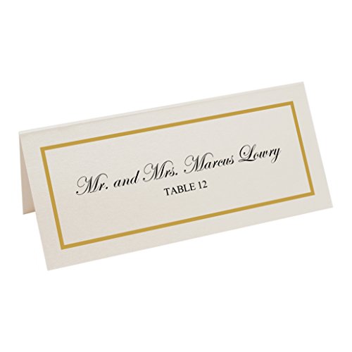 Documents and Designs Single Line Border Easy Print Place Cards (Select Color/Quantity), Champagne, Gold, Set of 150 (25 Sheets) - Thumbnail 5