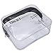 2pcs/Pack TSA Approved Clear Travel toiletry Bag | Quart Sized with Zipper bags | 3-1-1 Carry-On Airline Compliant Bag Packing Organizers