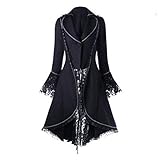 Women's Winter Vintage Gothic Tailcoat Long Sleeve Steampunk Jacket Tuxedo Coat Wedding Uniform Sopzxclim