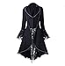 Women's Winter Vintage Gothic Tailcoat Long Sleeve Steampunk Jacket Tuxedo Coat Wedding Uniform Sopzxclim Black
