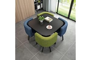 PAKMEZ Reception Negotiation Table, Small Conference Room Tables, Business Conference Room Coffee Table, Nordic Negotiation Table And Chair, Office Meeting Room Reception Negotiation 1 Table 4 Chairs ( Color