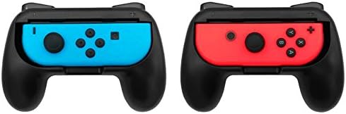 Crefotu Joy-Con Grips for Nintendo Switch,2 Pack (Black)