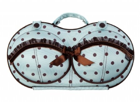 The Bra Bag Buxom Blue/Brown Polka Dot