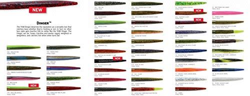 YUM Dinger Classic Wurm Allzweckköder aus weichem Kunststoff, 8 Stück – toller Texas Rigged, Wacky Style, Carolina… – Bild 6