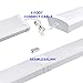 THKSGOD LED Wraparound Flushmount Light 4ft, 4800 Lumens 5000K, White, 1Pack, Garage, Modern, Indoor