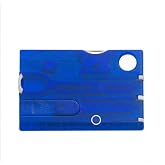 12-in-1 Credit Card Multi Tool, Pocket Survival Gear, Tool Gear Multitools and Accessories，Outdoor Barbecue Camping Tool Hiking Magnifier Tool,Multitools and Accessories (Blue)