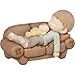 Precious Moments A Moment To Treasure Sleeping Father with Baby Bisque Porcelain Figurine, 172019