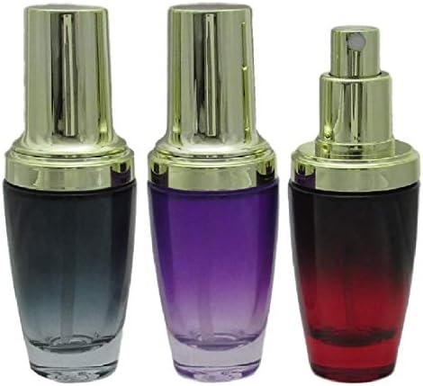 Spray Bottle Atomizer Refill, Light Blocking, Mist Blowing, Small Dividing Container, 1.0 fl oz (30 ml), Perfume, Aroma, Insect Repellent, Glass, Gray, Purple, Red, Colorful, Set of 3