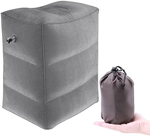 Brosin Travel/Airplane Pillow for Leg/Foot Rest, Inflatable Multi-function for kids to Lay Down or Sleep on Long Flights,Suitable for Airplanes, Cars, Buses, Trains, Office Napping, Camping