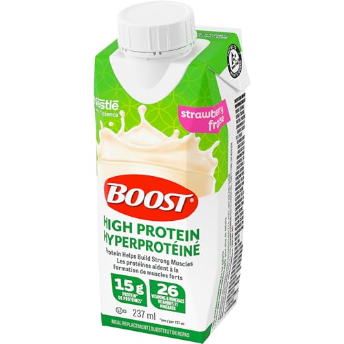 BOOST High Protein Meal Replacement Drink – Strawberry, 24 Bottles