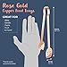 Juvale Rose Gold Copper Metal Food and Appetizer Serving Tongs, 9.5 x 1.3 Inches