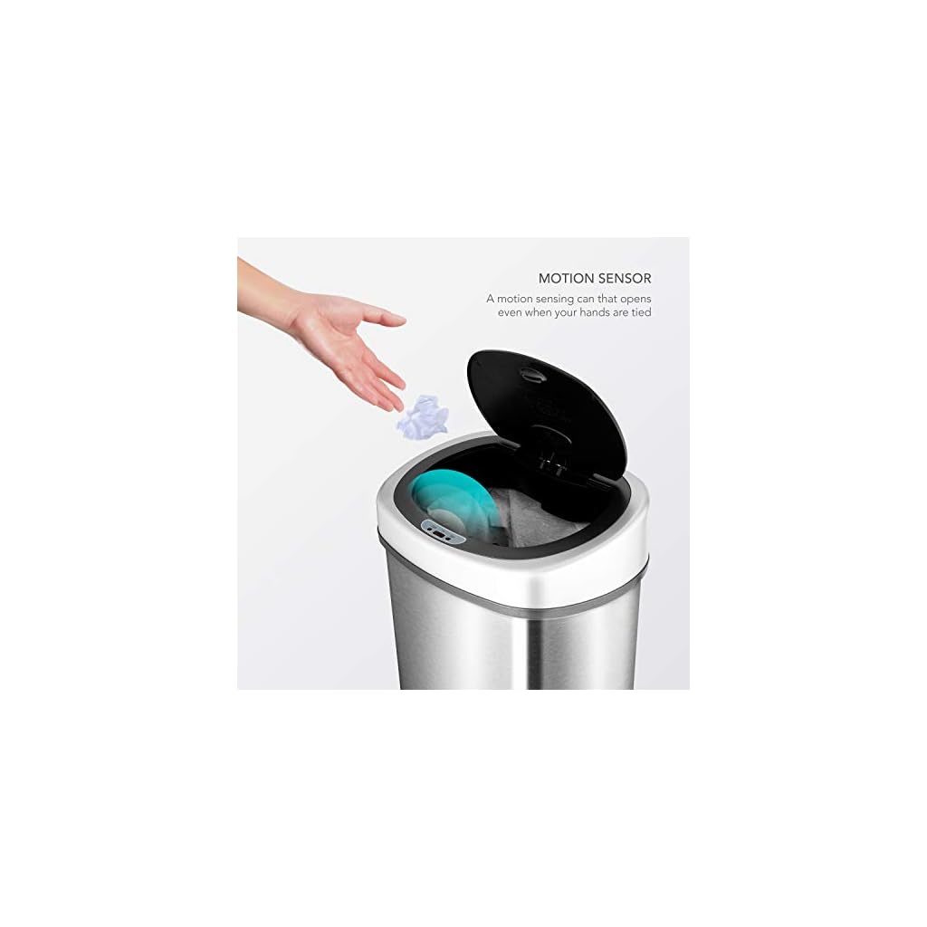 NINESTARS DZT509 Automatic Touchless Infrared Motion Sensor Trash Can