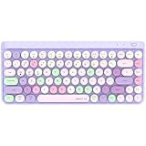 UBOTIE Colorful Wireless Keyboard & Mouse - Full-Sized With Typewriter Keys & Wrist Rest