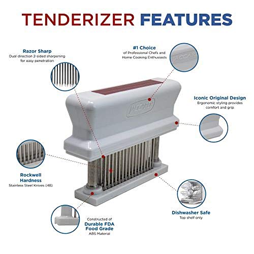 Jaccard 200348R 48Blade, HACCP Color Coded Meat Tenderizer, Red Beef