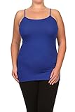 Bubble B Women's Juniors Plus Size Solid Colored Camisole Tank Top