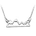 SENFAI Fashion Dainty Gold Silver Mountain Top Charm Necklace Snow Mountain (silver)