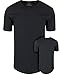 ShirtBANC Hipster Hip Hop Elong Drop Cut Mens Shirt Longline Dropcut Tshirt Black