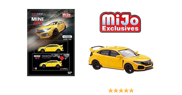 17 Honda Civic Type R Fk8 Lhd Phoenix Yellow Limited Edition To 6 000 Pieces Worldwide 1 64 Diecast Model Car By Mini Gt Mgt Toys Games Amazon Com