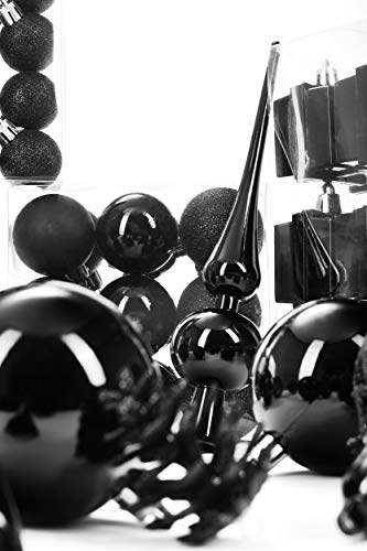 Brubaker-101-delige-set-kerstballen-met-boompiek-zwart-kerstboomversiering