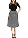 oxiuly Women's Vintage Patchwork Pockets Puffy Swing Casual Party Dress OX165 (3XL, Black)