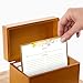 Fresh & Lucky Wooden Recipe Box Organizer with 100 Recipe Cards and Dividers - 4x6 Floral Gold Border Recipe Cards and Box Set for Kitchen,Wedding, Bridal Shower and Any Occasions