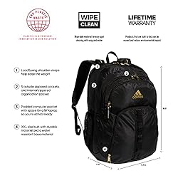adidas Unisex Prime 6 Backpack, Black/Gold