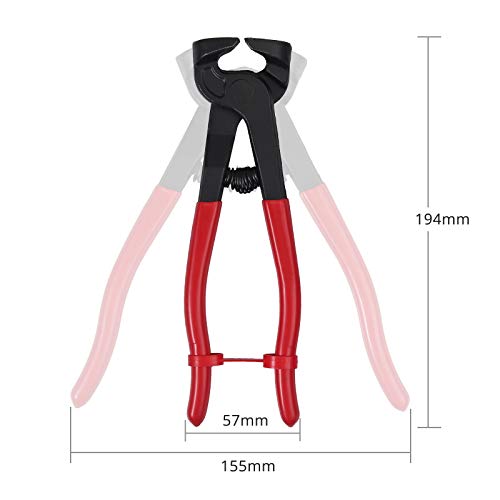 AUTOUTLET Glass & Ceramic Tile Nippers Cutter Pliers with 10 PCS 7inch Diamond Coated Handle Grinding Tool kits,Premium Carbide Cutting Wheels and Comfort Grip Handle