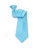 Solid Color Poly Woven Clip on Tie (Turquoise)