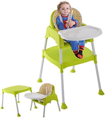 3 in 1 Baby High Chair Convertible Table Seat Booster Toddler Feeding Highchair ,
