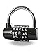 WordLock 63-millimeter Resettable Choose Your Own Word 5-dial Hardened Steel Shackle Combination Padlock - 100,000 Choices, Black | 128276