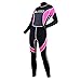 Leader Accessories Women's Wetsuit 2.5mm Black/Pink Fullsuit Jumpsuit Wetsuit