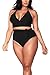 Sovoyontee Women's Plus Size High Waisted Tummy Control Swimwear Swimsuit Full Coverage
