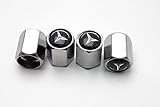 4x Chrome Metal Tyre Tire Valve Stem Caps fit Mercedes-Benz all models 949