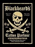 Blackbeards Tattoo Metal Sign: Pirate Decor Wall Accent