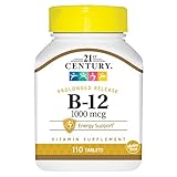 21st Century B 12 1000 mcg Prolonged Release Tablets, 110 Count