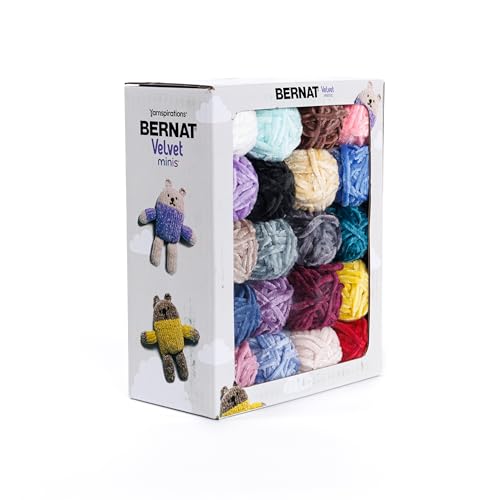 Bernat Velvet Minis Classic Yarn - 1 Pack of 700g/25oz - Polyester - #5 Bulky - 41 Yards - Knitting/Crochet