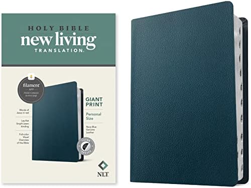 NLT Personal Size Giant Print Bible, Filament Enabled (LeatherLike