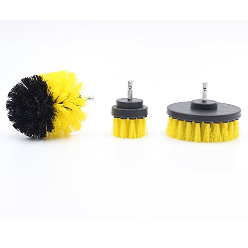 Cooptop Medium Bristles Drill Brush Set - Bathroom & Kitchen Scrub Brush Cleaning Kit - Great for Cleaning Bathtubs, Shower, Sinks, Tiles and Much More - Thumbnail 4