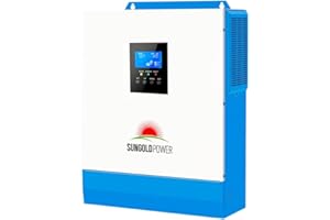 SGPWATT SUNGOLDPOWER UL1741 5000W Hybrid Solar Inverter,48V DC to 110V/120V AC,All in One,80A MPPT Solar Charger and 40A AC Battery Charger Pure Sine Wave for Off Grid System(NO Parallel)